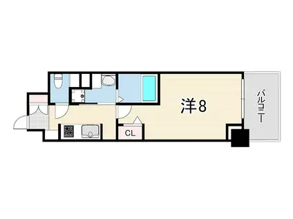 ブランシエスタ明石(1K/8階)の間取り写真