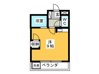 ＪＲ宇都宮線 土呂駅 徒歩3分 4階建 築28年(ワンルーム/4階)の間取り写真