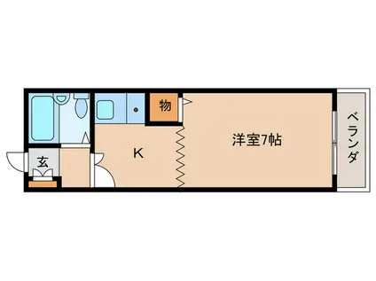 センチュリーショウエイII(1K/2階)の間取り写真