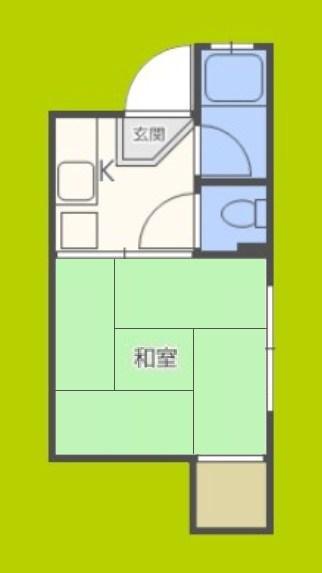 ビラ長居(1K/1階)の間取り写真
