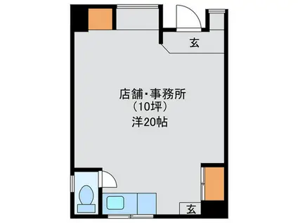 ARRONDIR諏訪I号棟南(ワンルーム/1階)の間取り写真