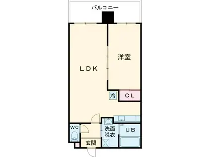 SGB浜町(1LDK/3階)の間取り写真