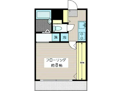 小田急線 向ケ丘遊園駅 徒歩8分 3階建 築23年(1K/1階)の間取り写真