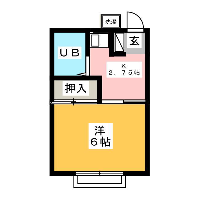 コーポ古谷(1K/2階)の間取り写真