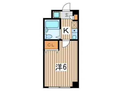 カムフォート新宿(1K/4階)の間取り写真