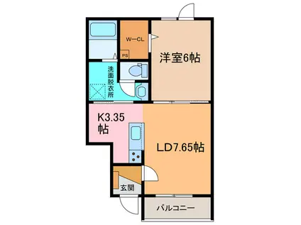 VERL・PARC(1LDK/3階)の間取り写真
