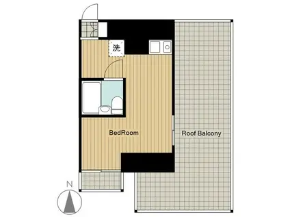 ライオンズプラザ八王子(ワンルーム/4階)の間取り写真