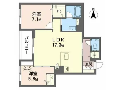 アンビエラ(2LDK/2階)の間取り写真