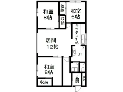 近藤アパート(3LDK/2階)の間取り写真