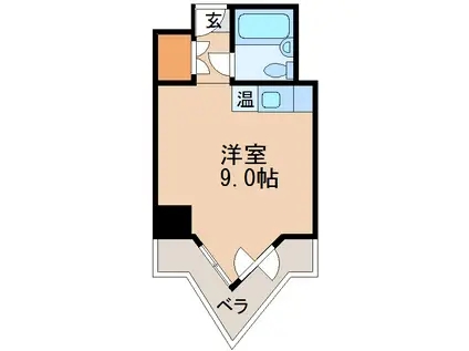 栄マンションS棟(ワンルーム/6階)の間取り写真