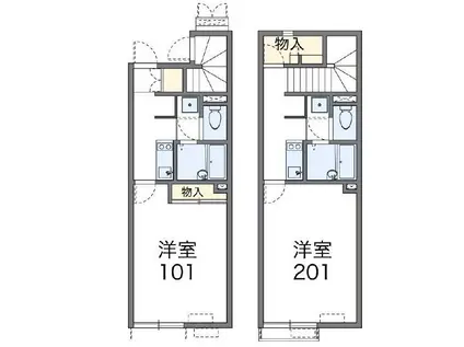 レオネクストやくまる(1K/2階)の間取り写真