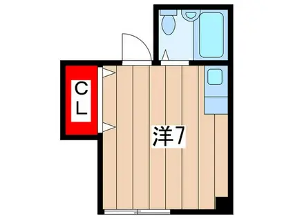 サンハイツ(ワンルーム/1階)の間取り写真