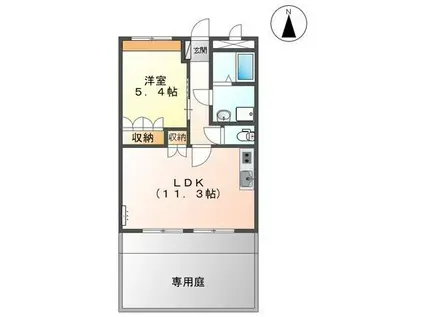 ディモア・T(1LDK/1階)の間取り写真