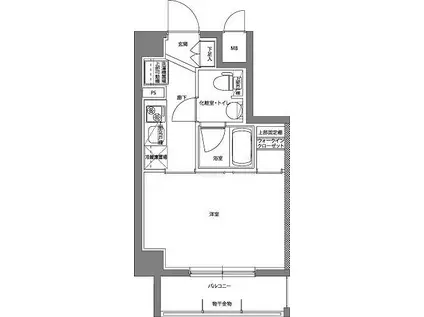 パティーナ川崎南(1K/2階)の間取り写真