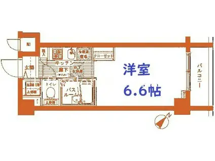 フェニックス新横濱エオール(1K/7階)の間取り写真