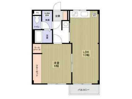 グランドールヤマグチ(1LDK/3階)の間取り写真