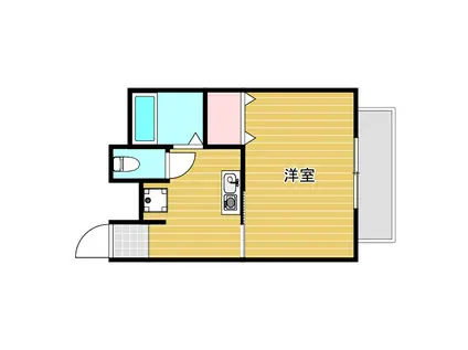 コムズハウス千里中央II(1K/3階)の間取り写真