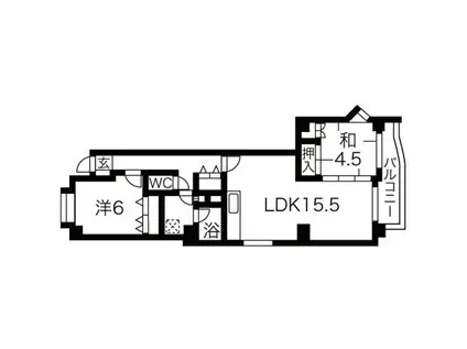 うぃる歌里(2LDK/3階)の間取り写真