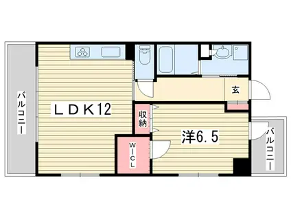 インベスト京都白川(1LDK/5階)の間取り写真