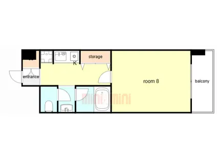 ロイヤル御幣島(1K/3階)の間取り写真