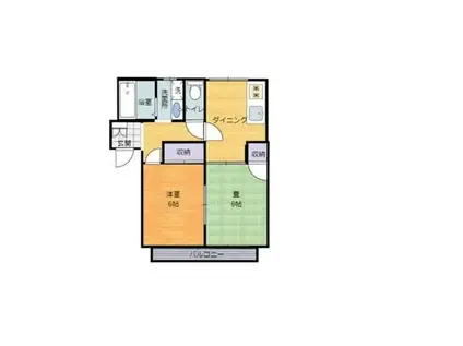 星の郷コーポ A(2DK/1階)の間取り写真