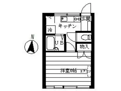 越後ハウス(1K/1階)の間取り写真
