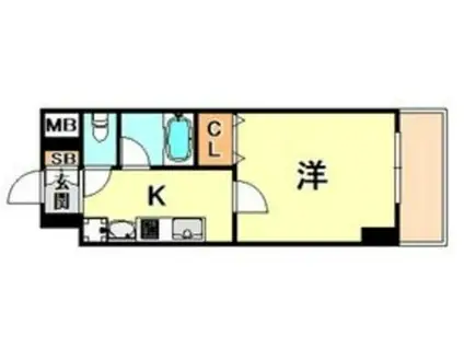 パークビュー王子駅前(1K/6階)の間取り写真