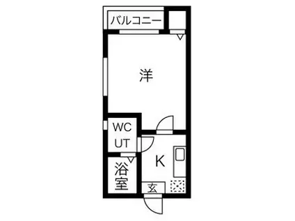アソシア浅間(1K/2階)の間取り写真