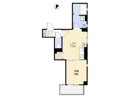 MS武蔵小山 エムズ武蔵小山(1LDK/3階)の間取り写真