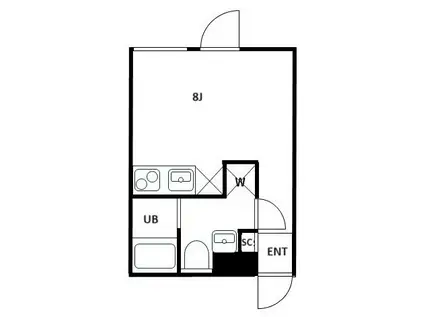 MUVA天王洲アイル(ワンルーム/5階)の間取り写真