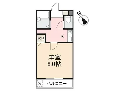 PERSONS GEAR林町(1K/3階)の間取り写真