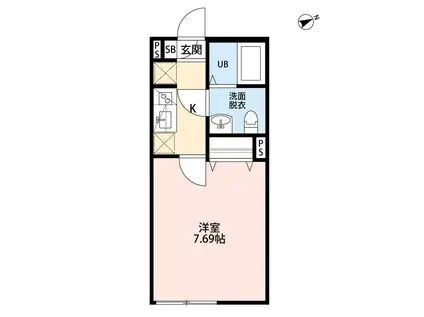 フォレストコート飯能(1K/2階)の間取り写真