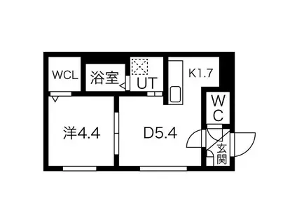コローレN18W6(1LDK/2階)の間取り写真