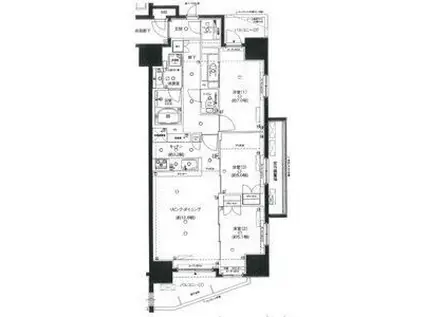 アンビシャス青砥(3LDK/11階)の間取り写真