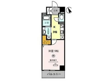 ＪＲ高崎線 熊谷駅 徒歩5分 5階建 築5年(1K/2階)の間取り写真