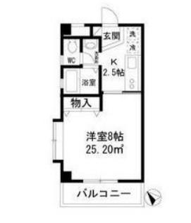 ホーメスト北原T・M(1K/3階)の間取り写真