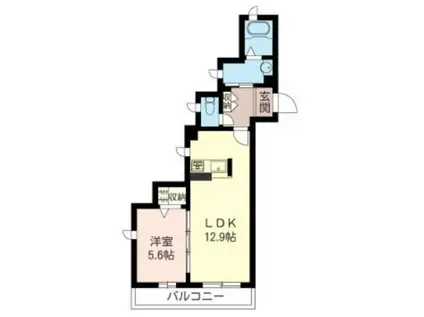 ルトワ三ツ沢 A棟(1LDK/2階)の間取り写真