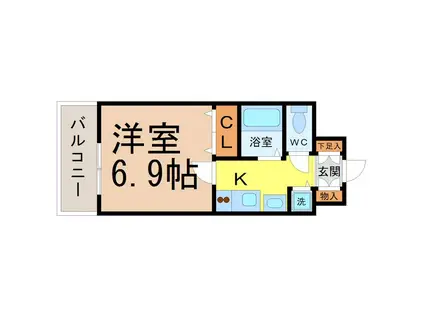 プレサンス泉セントマーク(1K/5階)の間取り写真