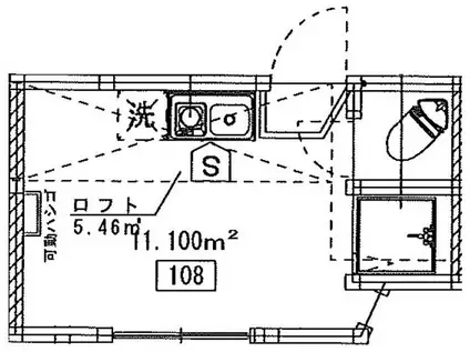 MAT31朝日町(ワンルーム/1階)の間取り写真