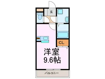 T-コンフィットA(ワンルーム/1階)の間取り写真