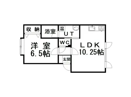 ハスコート中標津II(1LDK/2階)の間取り写真