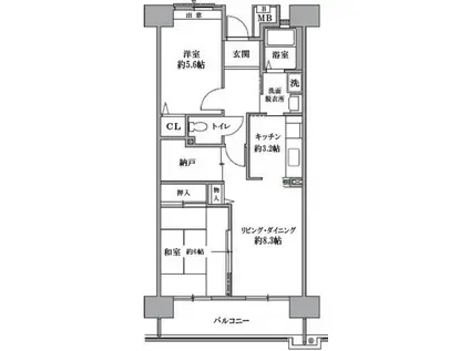 T′S GARDEN清瀬(2SLDK/5階)の間取り写真