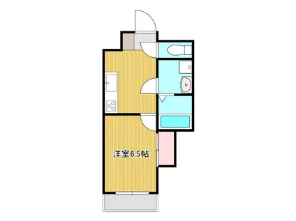 エムズII(1K/3階)の間取り写真