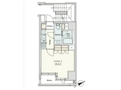 カスタリア日本橋(ワンルーム/7階)の間取り写真