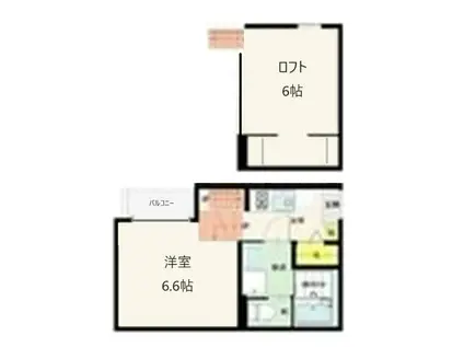 クレセントピア(1K/1階)の間取り写真