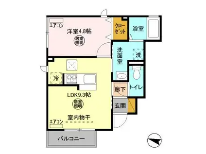 ルーチェA(1LDK/1階)の間取り写真