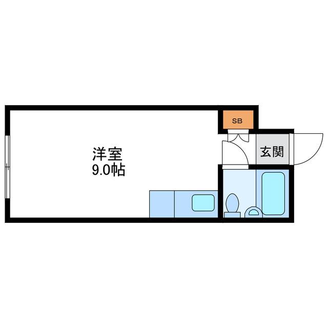 ジュネスコート22(ワンルーム/3階)の間取り写真