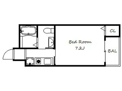 スリージェ5番館(1K/3階)の間取り写真