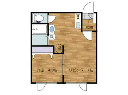 PEANUT(1DK/2階)の間取り写真