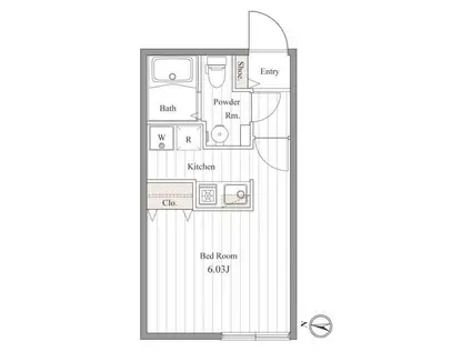 ZESTY豪徳寺(ワンルーム/3階)の間取り写真